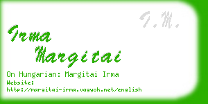 irma margitai business card